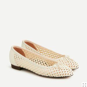 J. Crew Ivory Kiki Ballet Flats, size 12, NIB